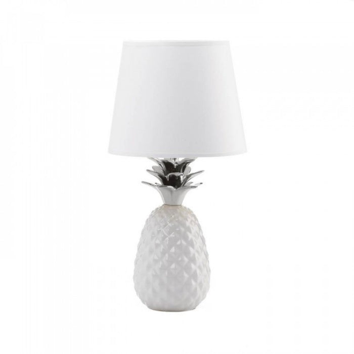 Silver Topped Pineapple Table Lamp