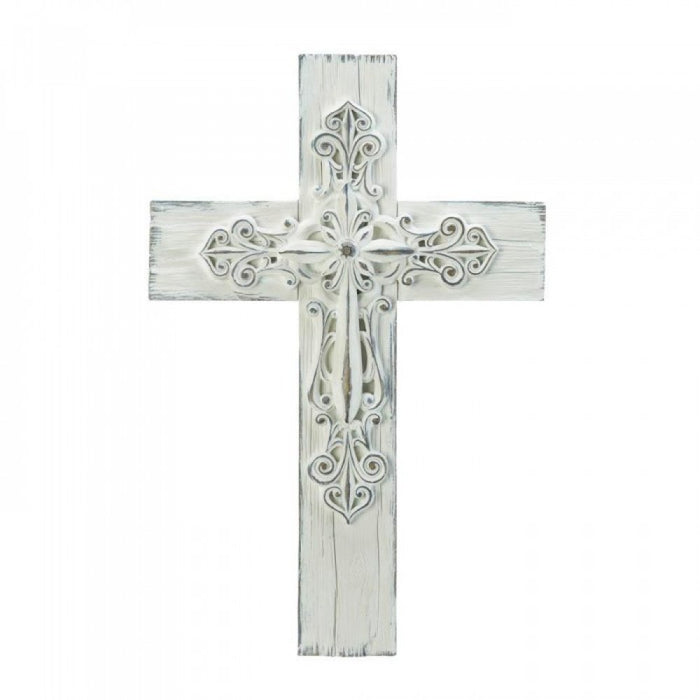 3-d Whitewashed Cross