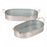 Oblong Galvanized Metal Tray Duo