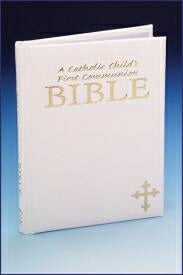 Catholic Child's First Communion Bible-White Imita