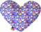 Chicks and Bunnies 8 inch Heart Dog Toy