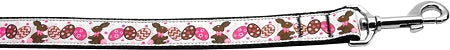 Chocolate Bunnies Nylon Dog Leash 3/8 inch wide 4ft Long