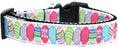Easter Egg Nylon Ribbon Dog Collar XL