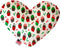 Christmas Cupcakes 8 Inch Canvas Heart Dog Toy