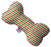 Christmas Pinstripes 8 Inch Canvas Bone Dog Toy