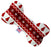 Red Classic Christmas 8 Inch Canvas Bone Dog Toy