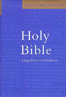 KJV Large Print Text Bible-Blue Cloth