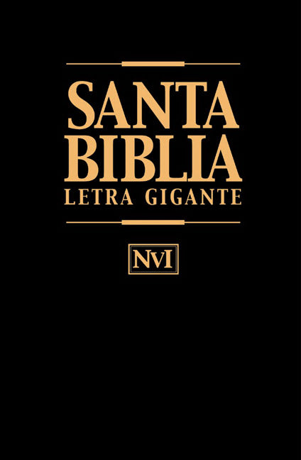Span-NIV Giant Print Bible-Black Imitation Leather Indexed