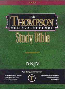 NKJV Thompson Chain-Reference Bible-Burgundy Capri Grain Genuine Leather