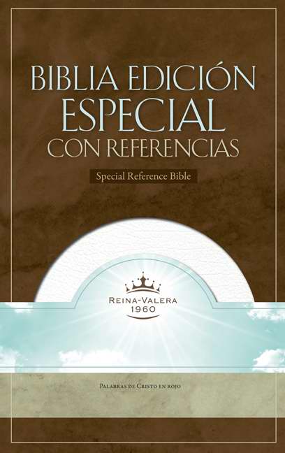 Span-RVR 1960 Special Reference Bible-White Bonded Leather Indexed