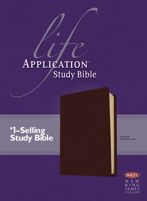 NKJV Life Application Study Bible-Burgundy Bonded Leather