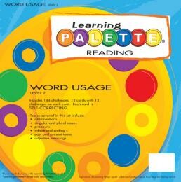 Learning Wrap Ups Palette Word Usage Cards