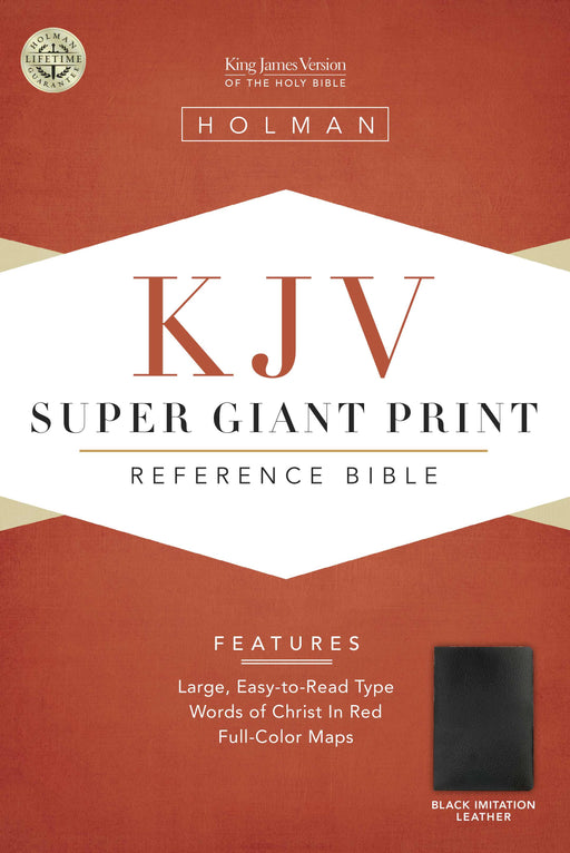 KJV Super Giant Print Reference Bible-Black Imitation Leather