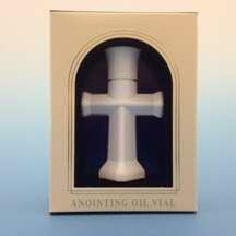 White Cross Personal Vial (3") (Holds 1 Anoint Oil