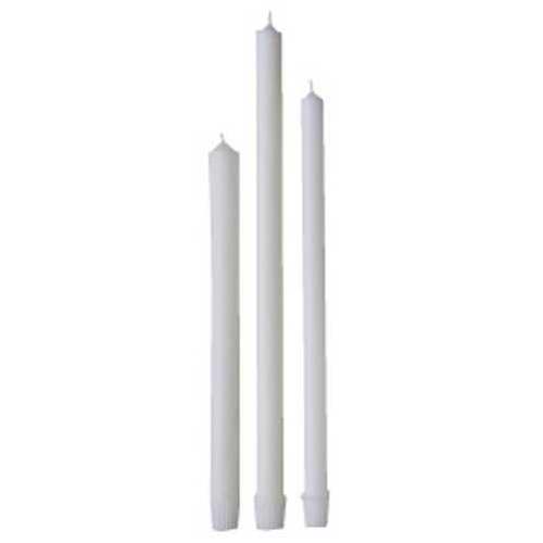 Candle-Altar Candle 12" x 7/8"-Stearic Molded Self Fitting End (Pack of 24) (Pkg-24)
