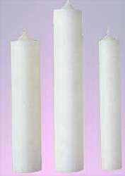 Candle-Altar Candle 15" x 1 1/8"-Stearic Molded Plain End (Pack Of 12) (Pkg-12)
