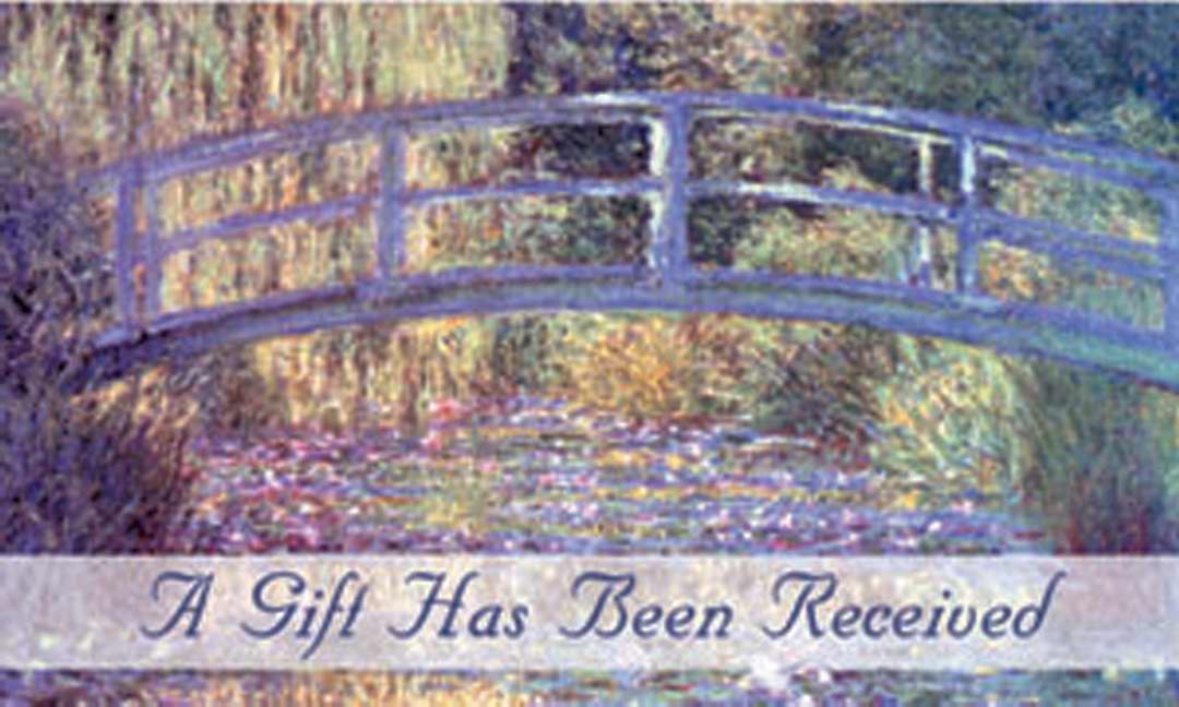 Gift Acknowledgement Card-A Gift Has Been Received (Pack of 25) (Pkg-25)