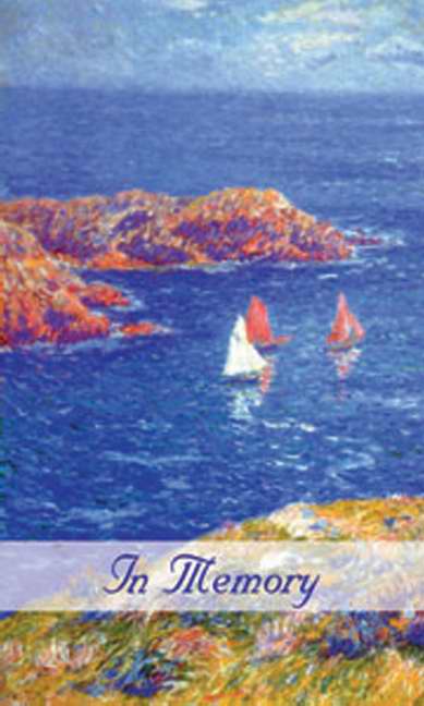 Gift Acknowledgement Card-In Memory/Sailboats (Pack of 25) (Pkg-25)