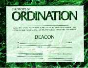 Certificate-Ordination-Deacon w/Signatures (Parchment) (8-1/2" x 11) (Pack of 6) (Pkg-6)