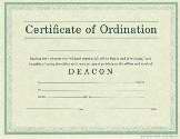 Certificate-Ordination-Deacon (Parchment) (8-1/2" x 11") (Pack of 6) (Pkg-6)