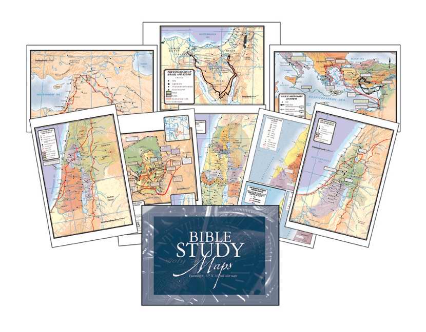 Map-Bible Study Maps (Set Of 8)