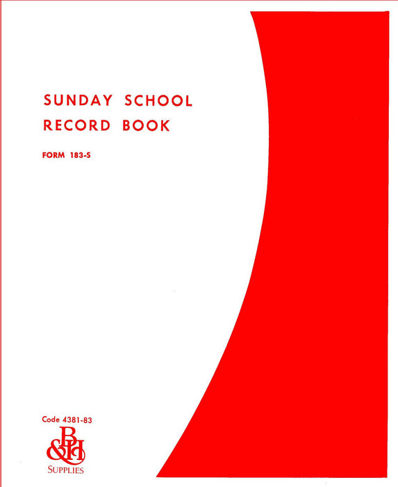 Form-Sunday School Record Book (Form 183-S)