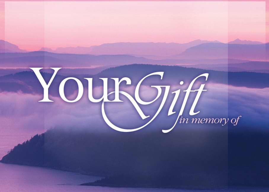 Gift Acknowledgement Card-In Memory/Ocean (Pack of 6) (Pkg-6)