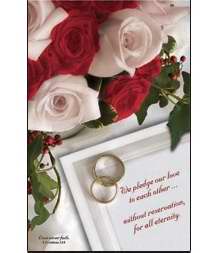 Bulletin-:W-We Pledge Our Love (Red & White Roses) (Pkg-100)