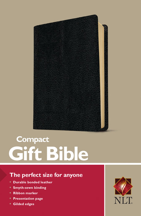 NLT2 Compact Gift Bible-Black Bonded Leather
