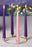Candle-Advent Wreath-Family Petite Brass w/10" Brass Ring-10" (3 Purple & 1 Pink)