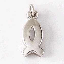 Charm-Smooth Fish (Sterling Silver)