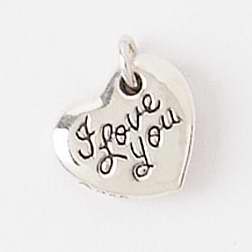 Charm-I Love You Heart (Sterling Silver)