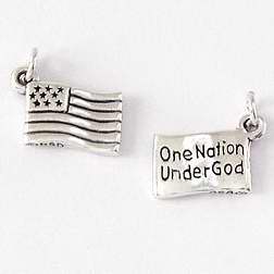 Charm-One Nation Flag (Sterling Silver)