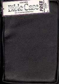 Bible Cover-Top Grain Leather-Medium-Black