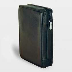 Genuine Leather Xlg Blk Bible Cover