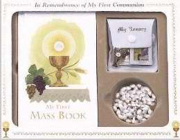 My First Mass Book Classic Gift Set (My First Eucharist Edition)-Girls