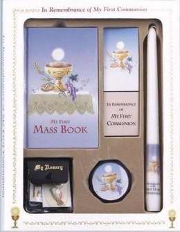 My First Mass Book Deluxe Gift Set (My First Eucharist Edition)-Boys
