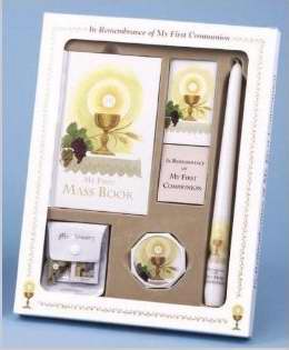 My First Mass Book Deluxe Gift Set (My First Eucharist Edition)-Girls