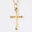 Necklace-Cross-Slender w/18" Chain-Gold Plated