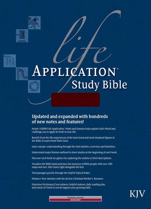 KJV Life Application Study Bible-Burgundy Bonded Leather Indexed