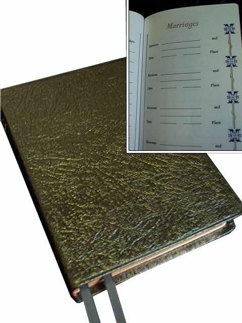 KJV Large Print Family Bible-Black Calfskin Leather (#9/LPUBK)