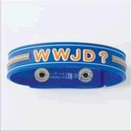 Bracelet-Messages of Faith/WWJD-Blue-Adjustable