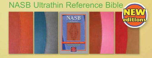 NASB UltraThin Reference Bible-Brown/Light Brown Leathertex