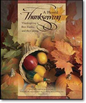 Letterhead-Blessed Thanksgiving-Luke 6:38 (Pack of 100) (Pkg-100)