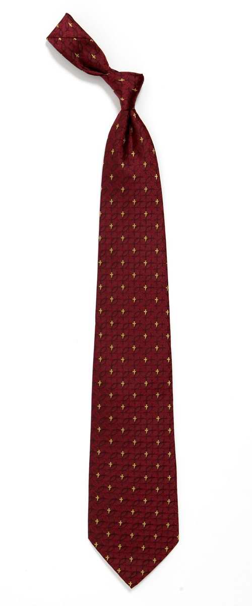 Tie-Woven Fish/Cross-Red (Polyester)