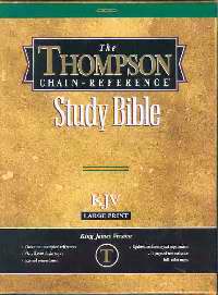 KJV Thompson Chain-Reference Bible/Large Print-Burgundy Genuine Leather Indexed