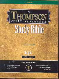 KJV Thompson Chain-Reference Bible/Large Print-Black Genuine Leather Indexed
