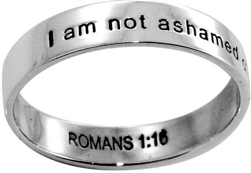 Ring-Romans 1:16-Style 494-(Sterling Silver)-Size  6