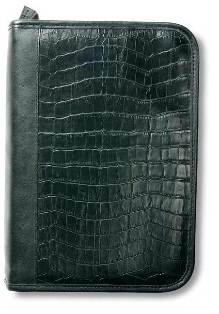 Bible Cover-Organizer-Alligator Leather-Look-X Large-Black