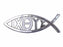 Auto Decal-3D Fish/Ixoye (Silver) (Pack of 6) (Pkg-6)